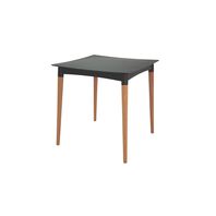 [92353009] MESA DIANA EN POLIPROPILENO NEGRO CON PATAS DE MADERA