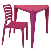 [92486060] JUEGO DE SILLA Y MESA SOFIA INFANTIL ROSADO