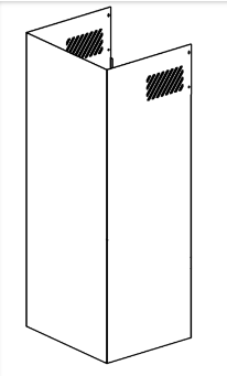 [93994180] REPUESTO CHAMENEA INOX SUP 80CM PAREDE BLACK