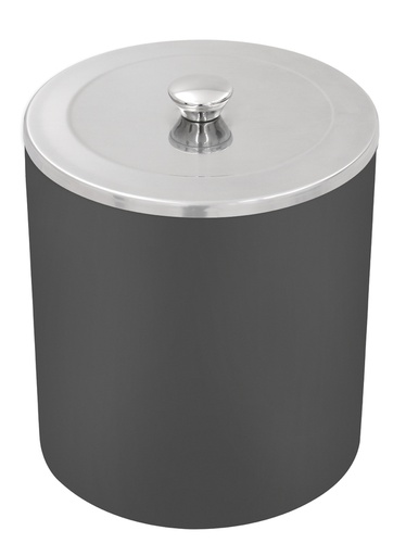 [94540025] BASURERO UTIL 5 L, TAPA DE ACERO INOX., CUERPO DE POLIPROPILENO NEGRO