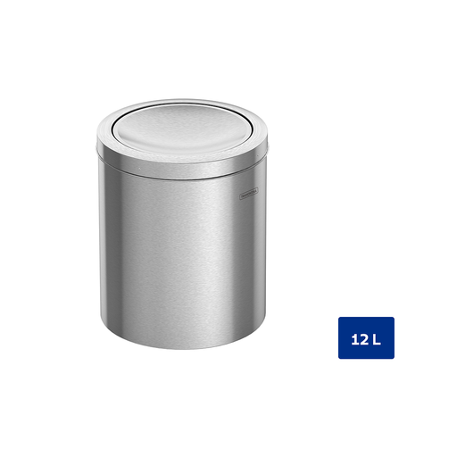 [94542112] BASURERO SWING 12 L, TAPA DE VAIVEN, EN ACERO INOX.
