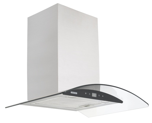 [94815221] - CAMPANA DE PARED NEW VETRO BLACK TOUCH 60, PERFECTA, EN ACERO INOX. CON VIDRIO, 60 CM