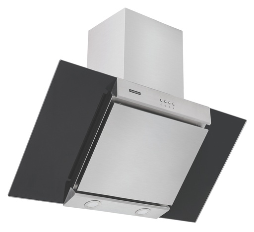 [94829220] - CAMPANA DE PARED 90 CM EN ACERO INOXIDABLE + VIDRIO NEGRO 220 V