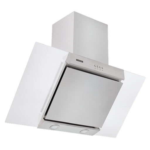 [94829221] - CAMPANA DE PARED 90 CM EN ACERO INOXIDABLE + VIDRIO BLANCO 220 V