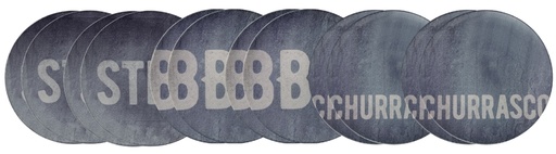 [96580126] PLATO RASO EN PORCELANA Ø28 CM. CHURRASCO STONE