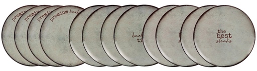 [96580127] PLATO RASO EN PORCELANA Ø28 CM. CHURRASCO RUSTIC