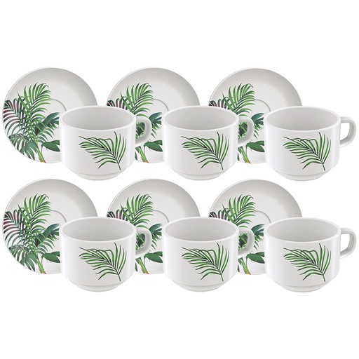 [96950075] JUEGO DE TAZAS DE TE 240 ML 6 PIEZAS GRAZIELA