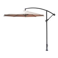 [14999008] SOMBRILLA DE POLIESTER BEIGE Ø2,7 M. CON ESTRUCTURA LATERAL DE ACERO