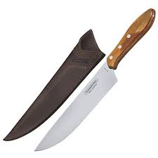 [21191048] CUCHILLO PARA CARNE 8" CON VAINA DE CUERO POLYWOOD