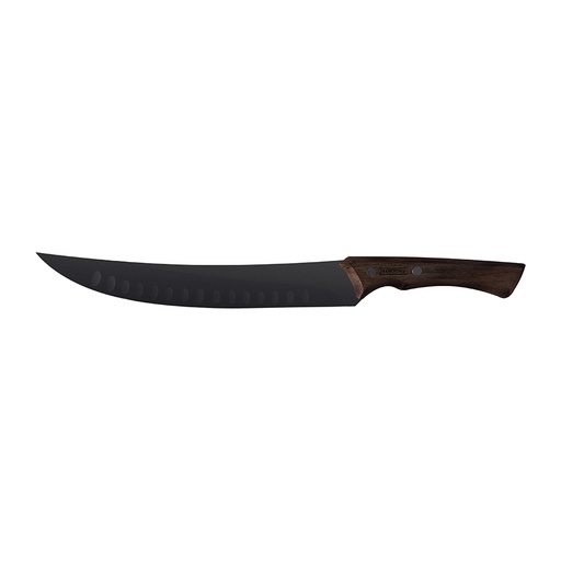 [22841110] CUCHILLO PARA CARNE 10" CON MANGO DE MADERA CHURRASCO BLACK