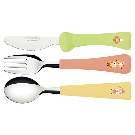 [23797906] JUEGO DE CUBIERTOS INFANTILES 3 PIEZAS BABY FRIENDS