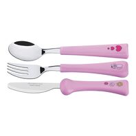 [23799491] JUEGO DE CUBIERTOS INFANTILES ROSA 3 PIEZAS MY BEST FRIEND