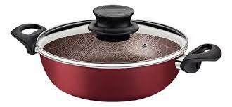 [28517724] ARROCERA ROJA CON TAPA DE VIDRIO Ø24 CM PARIS