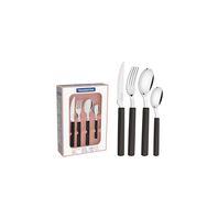 [29899029] JUEGO DE CUBIERTOS NEGROS 24 PIEZAS CELEBRARE