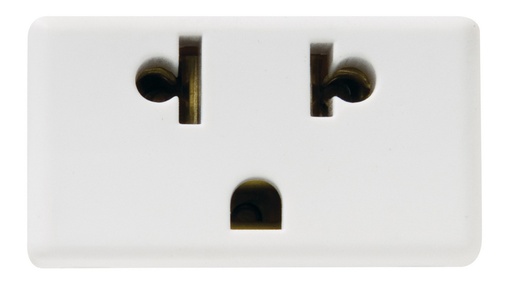 [57115028] MODULO TOMACORRIENTE 2P+T UNIVERSAL 10A-15A 250V BLANCO