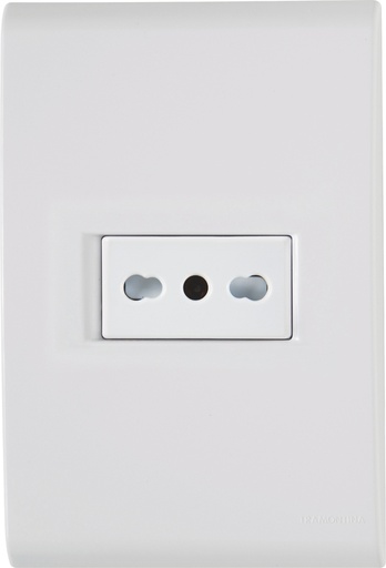 [57170024] CONJUNTO ARMADO TOMACORRIENTE MODELO ITALIANO 2P+T 10A-16A BLANCO LIZ