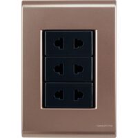 [57172069] CONJUNTO ARMADO 3 TOMACORRIENTES 2P UNIV 10-15A 250 ORO VIEJO LIZ