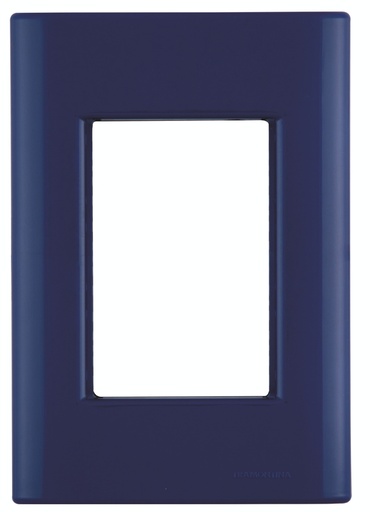 [57200062] TAPA 3 PUESTOS 4X2 AZUL OSCURO GIZ SOFT TOUCH