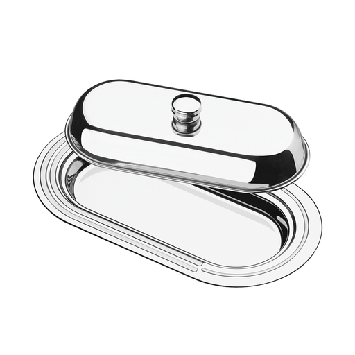 [61519000] MANTEQUILLERA CON TAPA ACERO INOXIDABLE