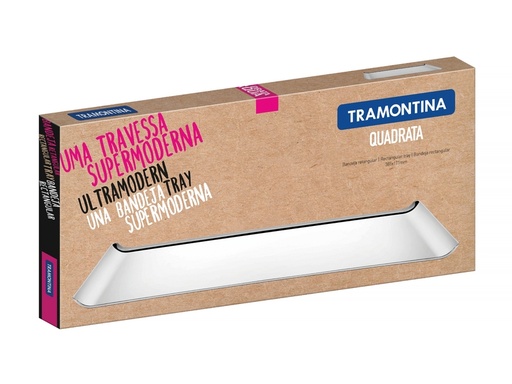 [61781390] BANDEJA EN ACERO INOXIDABLE 38X17 CM. QUADRATA