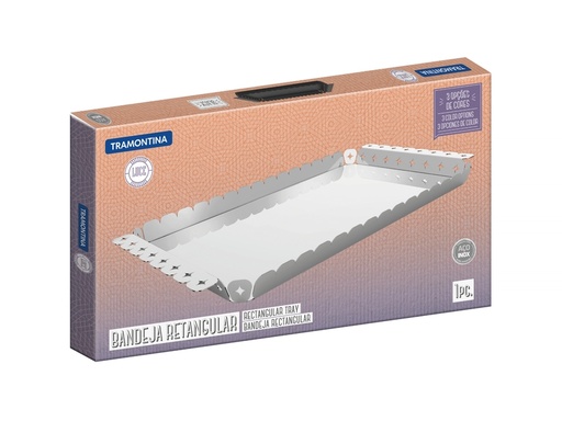 [61800473] BANDEJA EN ACERO INOXIDABLE NEGRA 47X25 CM. LUCE