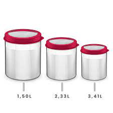 [64220622] JUEGO DE POTES EN ACERO INOXIDABLE 3 PIEZAS CUCINA