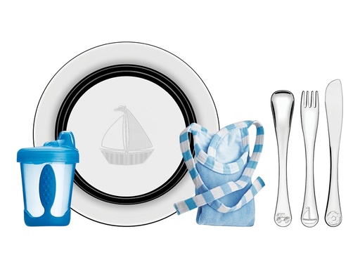 [64250640] JUEGO PARA NIÑOS EN ACERO INOXIDABLE 6 PIEZAS LE PETIT