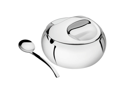 [64400500] AZUCARERO CON CUCHARA 0,32 L. EN ACERO INOXIDABLE SERVICE