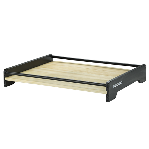 [91396200] BANDEJA DE MADERA DAILY 42X30 CM. CON ACABADO NEGRO Y PATAS FIJAS