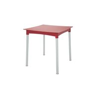 [92352040] MESA DIANA EN POLIPROPILENO ROJO CON PATAS DE ALUMINIO ANODIZADO