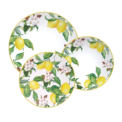 [96011186] JUEGO DE PLATOS EN PORCELANA 18 PIEZAS CARMEN