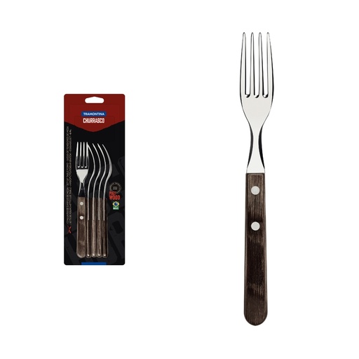 [21110690] JUEGO DE TENEDORES PARA CHURRASCO 6 PIEZAS POLYWOOD
