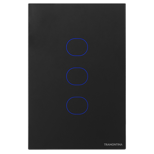 [57199052] INTERRUPTOR TOUCH 3 CH TRIPLE SMART NEGRO