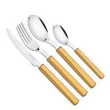 [29899007] JUEGO DE CUBIERTOS DORADOS 24 PIEZAS CELEBRARE