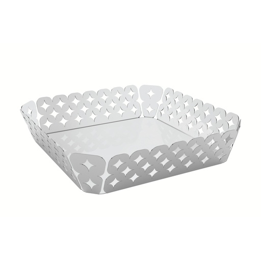 [61802230] CESTO CUADRADO EN ACERO INOXIDABLE 22 CM. LUCE