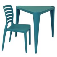 [92486070] JUEGO DE SILLA Y MESA SOFIA INFANTIL AZUL