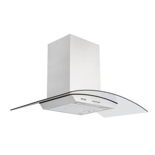 [95800008] - CAMPANA DE PARED NEW VETRO 90, PERFECTA, EN ACERO INOXIDABLE CON VIDRIO, 90 CM