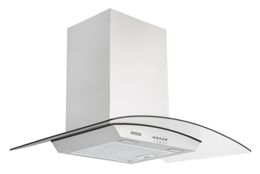 [95801012] - CAMPANA DE PARED NEW VETRO 80, PERFECTA, EN ACERO INOX. CON VIDRIO, 80 CM