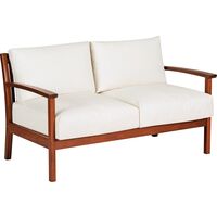 [10903076] SOFA 2 PLAZAS CON BRAZOS DE MADERA JATOBA Y TAPIZADO ACQUA BLOCK FITT