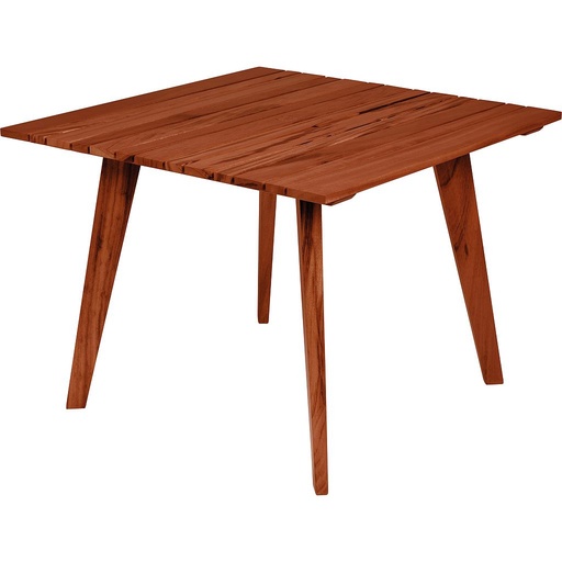 [13905101] MESA CUADRADA TOSCANA DE MADERA MUIRACATIARA ACABADO ECOCLEAR PARA EXTERIOR