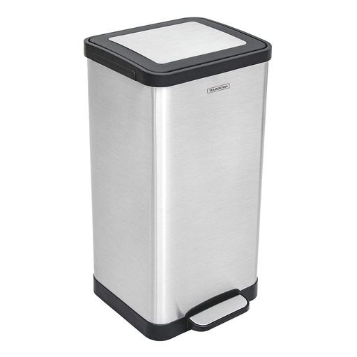[94538615] - BASURERO QUADRATTA 15 L, CON PEDAL SIMPLE, EN ACERO INOX.