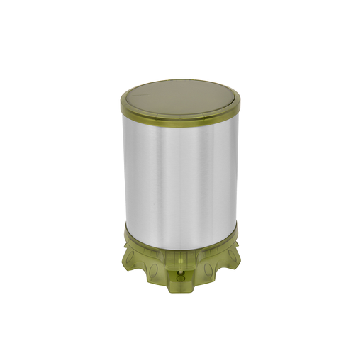 [94538802] - BASURERO EN ACERO INOX CON TAPA VERDE 5 L. SOFIE