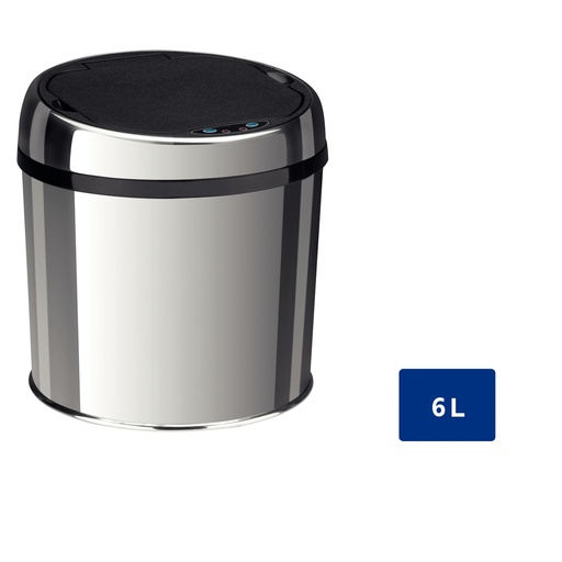 [94543006] - BASURERO SMART 6 L., AUTOMATICO CON SENSOR, EN ACERO INOX SCOTCH BRITE