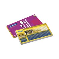 [23199162] JUEGO CUBIERTOS AZULES 24 PIEZAS NEW KOLOR