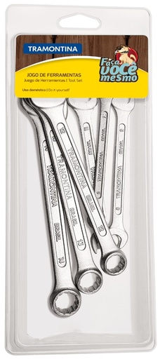 [43408152] JUEGO DE LLAVES FIJAS Y COMBINADAS - 6 PIEZAS