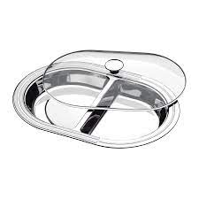 [61525454] FUENTE DIVIDA EN ACERO INOXIDABLE CON TAPA DE VIDRIO 45 CM. CICLO