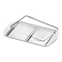 [64510610] BANDEJA EN ACERO INOXIDABLE PARA FIAMBRES CON TAPA DE VIDRIO CICLO