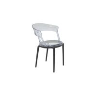 [92092219] SILLON TRANSPARENTE Y NEGRO LUNA P