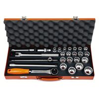 [44833427] MALETIN CON DADOS ESTRIADOS Y ACCESORIOS 1/2" MILIMETROS - 27 PIEZAS