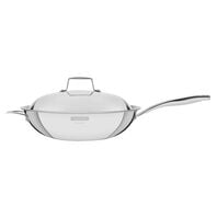 [62158327] OLLA WOK ANTIADHERENTE EN ACERO INOX. FONDO TRIPLE CON MANGO 5,2 L. Ø32 CM. GRANO